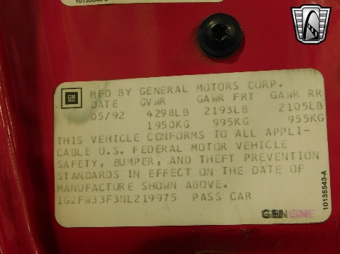 1992 Pontiac Firebird image 116