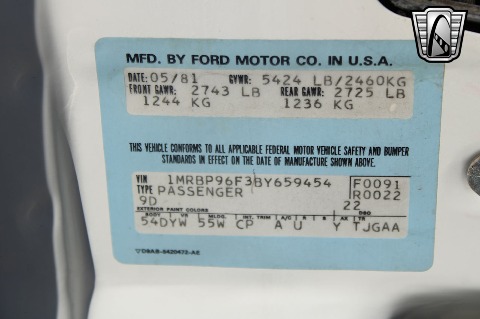 1981 Lincoln Continental image 108