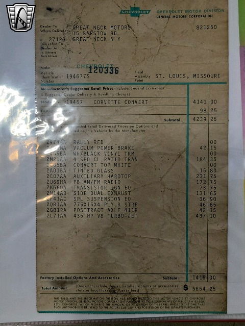 1967 Chevrolet Corvette image 135