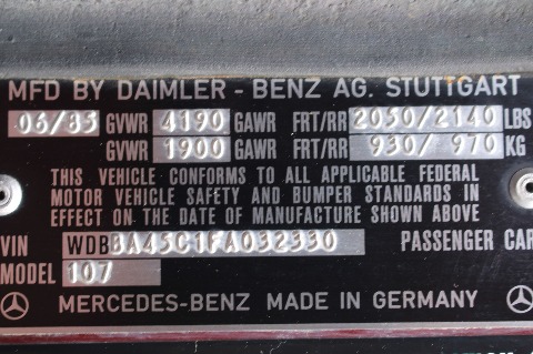 1985 Mercedes-Benz 380SL image 154