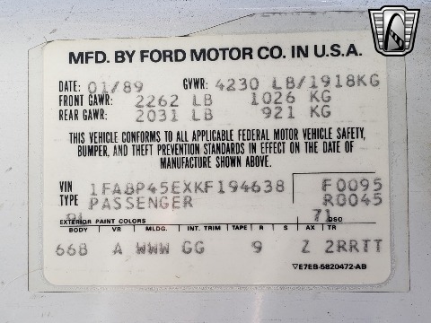 1989 Ford Mustang image 135